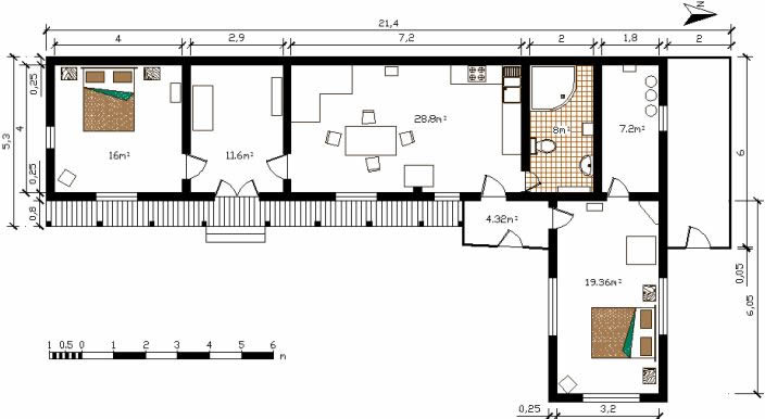 Casa de vacanţă „Cormoran“ (88 m²) : Plan