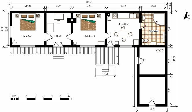 Casa de vacanţă „Ibis“ (66 m²) : Plan
